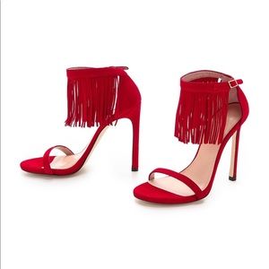 Stuart Weitzman Lovefringe Red Heel
